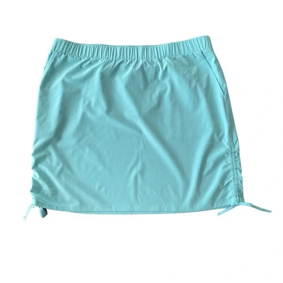 NWT Chico’s Zenergy ruched light green skirt, size 14 - Picture 2 of 6